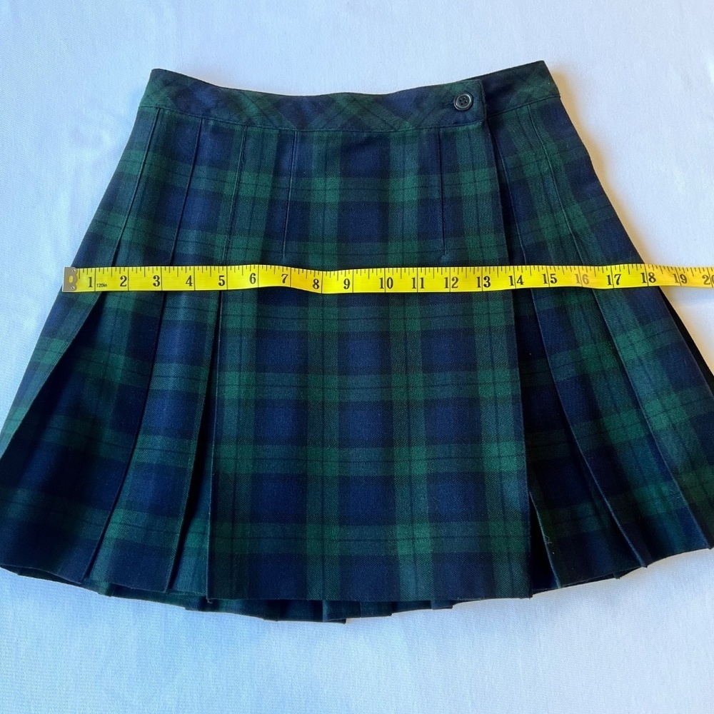 *FIRM PRICE* QMack Wrap Pleated Tartan Blackwatch Mini Skirt - Picture 4 of 11